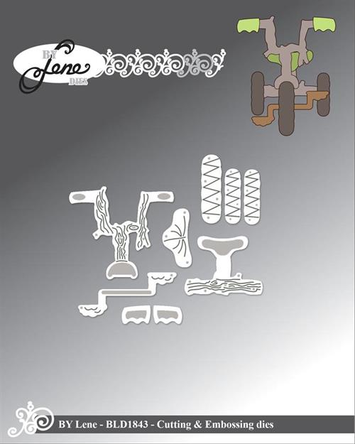 By Lene dies Cykel til BLD1839 Største 3,5x3,1cm